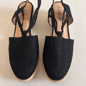 Life Stride Black Espadrille Sandals
